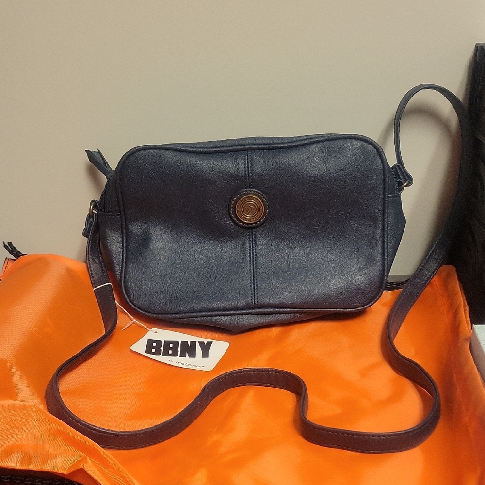 NWT BBNY Navy Crossbody Bag leather purse. Amazing condition.
